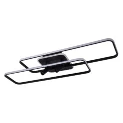 Lucande Tival LED-Deckenlampe, Lang, Schwarz