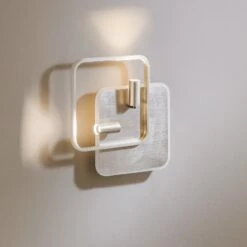 Lucande Tival LED-Deckenlampe, Eckig, 43cm, Nickel 12 Lucande Tival LED-Deckenlampe, Eckig, 43cm, Nickel -Lucande 9922049 2