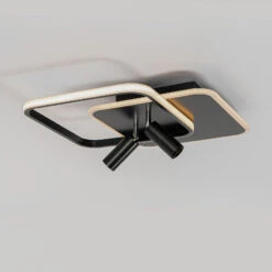 Lucande Tival LED-Deckenlampe Eckig, 43cm, Schwarz -Lucande 9922050 5