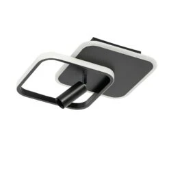 Lucande Tival LED-Deckenlampe Eckig, 34cm, Schwarz -Lucande 9922052 2