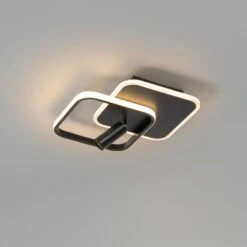 Lucande Tival LED-Deckenlampe Eckig, 34cm, Schwarz -Lucande 9922052 4