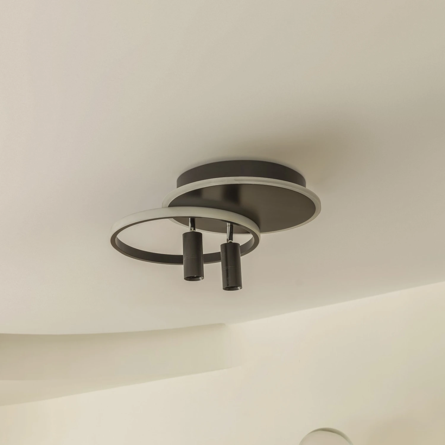 Lucande Tival LED-Deckenlampe, Rund, Schwarz 4 Lucande Tival LED-Deckenlampe, Rund, Schwarz – Bild 2