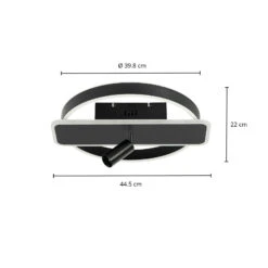 Lucande Damivan LED-Deckenlampe, Rund, Schwarz 13 Lucande Damivan LED-Deckenlampe, Rund, Schwarz -Lucande 9922056 3