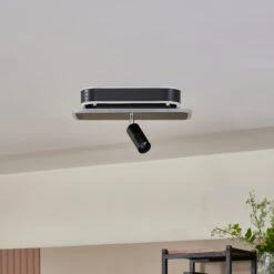 Lucande Damivan LED-Deckenlampe, Eckig Schwarz -Lucande 9922058 1