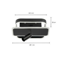 Lucande Damivan LED-Deckenlampe, Eckig Schwarz -Lucande 9922058 4