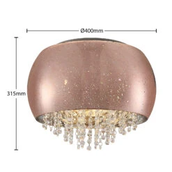 Lucande Elinara Kristall-Deckenlampe, 40 Cm Kupfer -Lucande 9923002 4