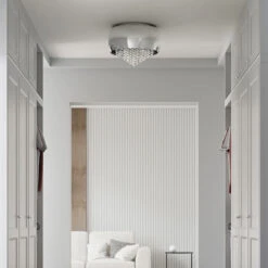 Lucande Elinara Kristall-Deckenlampe, 50 Cm Chrom -Lucande 9923003 2