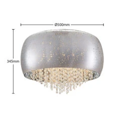 Lucande Elinara Kristall-Deckenlampe, 50 Cm Chrom -Lucande 9923003 5