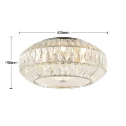 Lucande Onivira Kristall-Deckenleuchte, Rund -Lucande 9923007 5