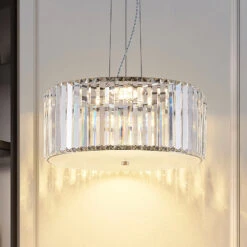 Lucande Alobani LED-Hängeleuchte Mit Kristallen