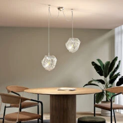 Lucande Valina Glas-Hängeleuchte 2-fl. Dezentral -Lucande 9923022 1