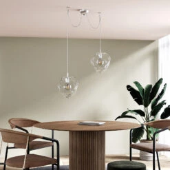 Lucande Valina Glas-Hängeleuchte 2-fl. Dezentral -Lucande 9923022 2