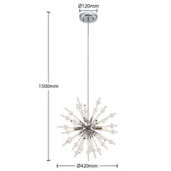 Lucande Kirai Glas-Hängeleuchte, 4-flammig, 42 Cm -Lucande 9923026 4