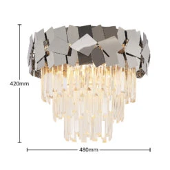 Lucande Miraia Kristall-Deckenleuchte, Verspiegelt -Lucande 9923030 3