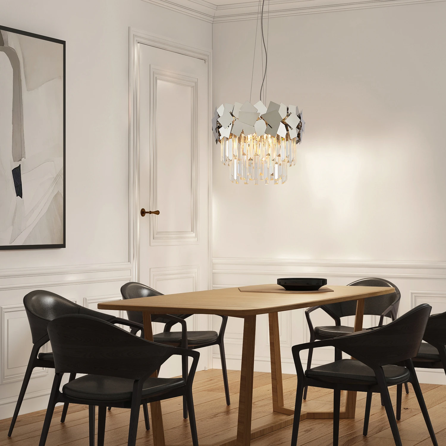 Lucande Miraia Kristall-Hängeleuchte, Verspiegelt 4 Lucande Miraia Kristall-Hängeleuchte, Verspiegelt – Bild 2