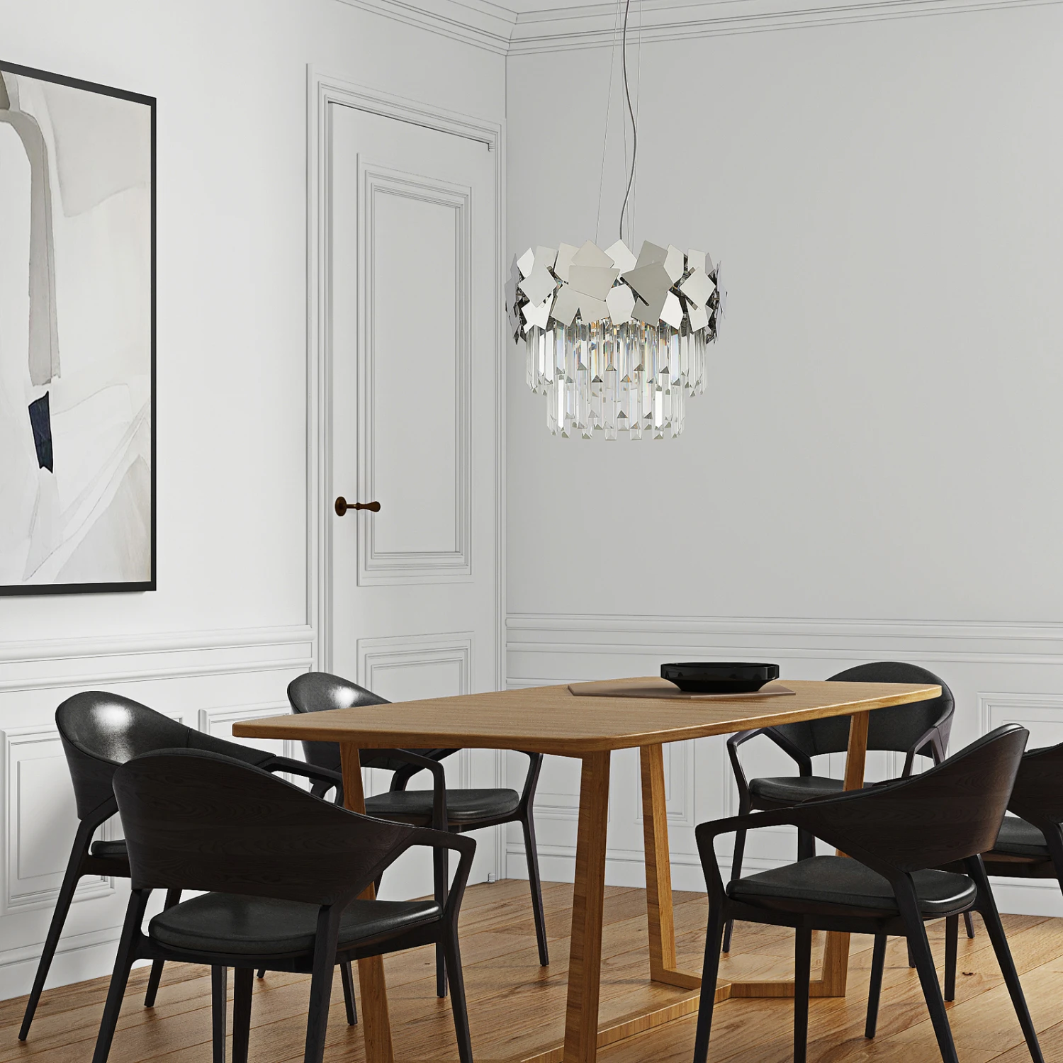 Lucande Miraia Kristall-Hängeleuchte, Verspiegelt 5 Lucande Miraia Kristall-Hängeleuchte, Verspiegelt – Bild 3