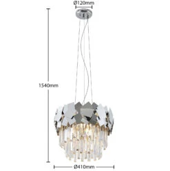 Lucande Miraia Kristall-Hängeleuchte, Verspiegelt 17 Lucande Miraia Kristall-Hängeleuchte, Verspiegelt -Lucande 9923032 6