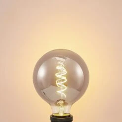 Lucande LED-Lampe E27 G125 4W 1.800K Dimmbar Smoke -Lucande 9927010 2