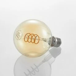 Lucande LED-Lampe E27 G95 4W 2.700 K Dimmbar Amber -Lucande 9927011 4