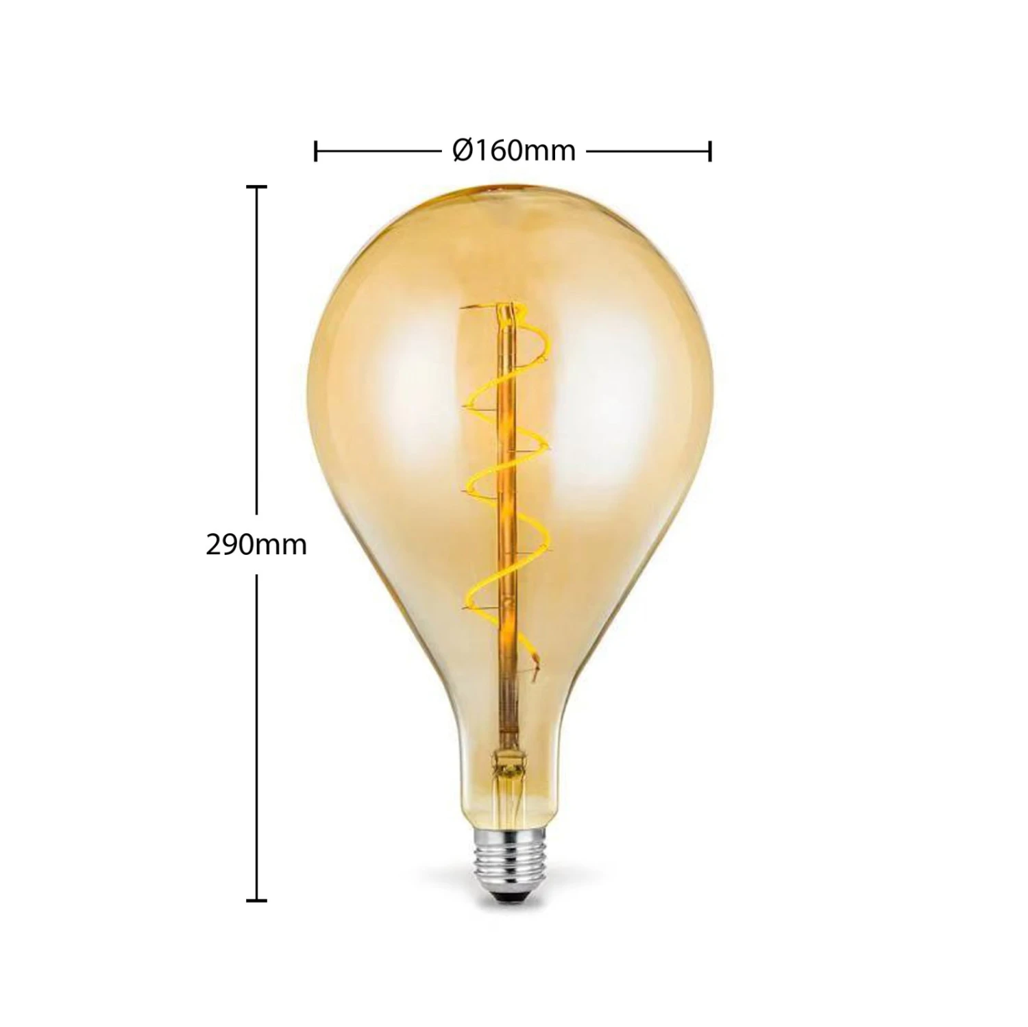 Lucande LED-Lampe E27 A160 4W 2.700K Dimmbar Amber 4 Lucande LED-Lampe E27 A160 4W 2.700K Dimmbar Amber – Bild 2