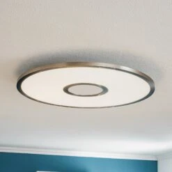 Lucande Linema LED-Deckenlampe, RGB, Rund