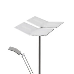 Lucande Hadlee LED-Stehleuchte, Nickel -Lucande 9940004 5