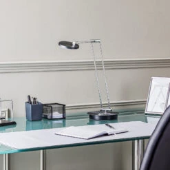 Lucande Ensley LED-Tischleuchte, Anthrazit -Lucande 9940008 2