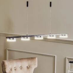 Lucande Kyree LED-Hängeleuchte Anthrazit Alu