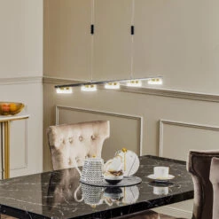 Lucande Kyree LED-Hängeleuchte Anthrazit Gold -Lucande 9940016 1