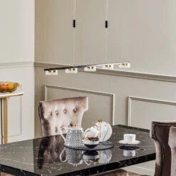 Lucande Kyree LED-Hängeleuchte Anthrazit Gold -Lucande 9940016 2