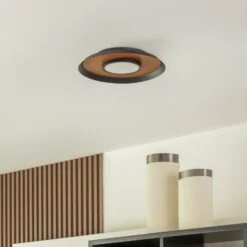 Lucande Merilla Deckenleuchte, Furnierholz -Lucande 9951106 1