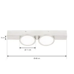 Lucande Kellino Deckenleuchte, 2-flammig, Nickel -Lucande 9951110 4