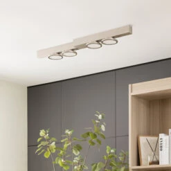 Lucande Kellino Deckenleuchte, 4-flammig, Nickel -Lucande 9951112 1