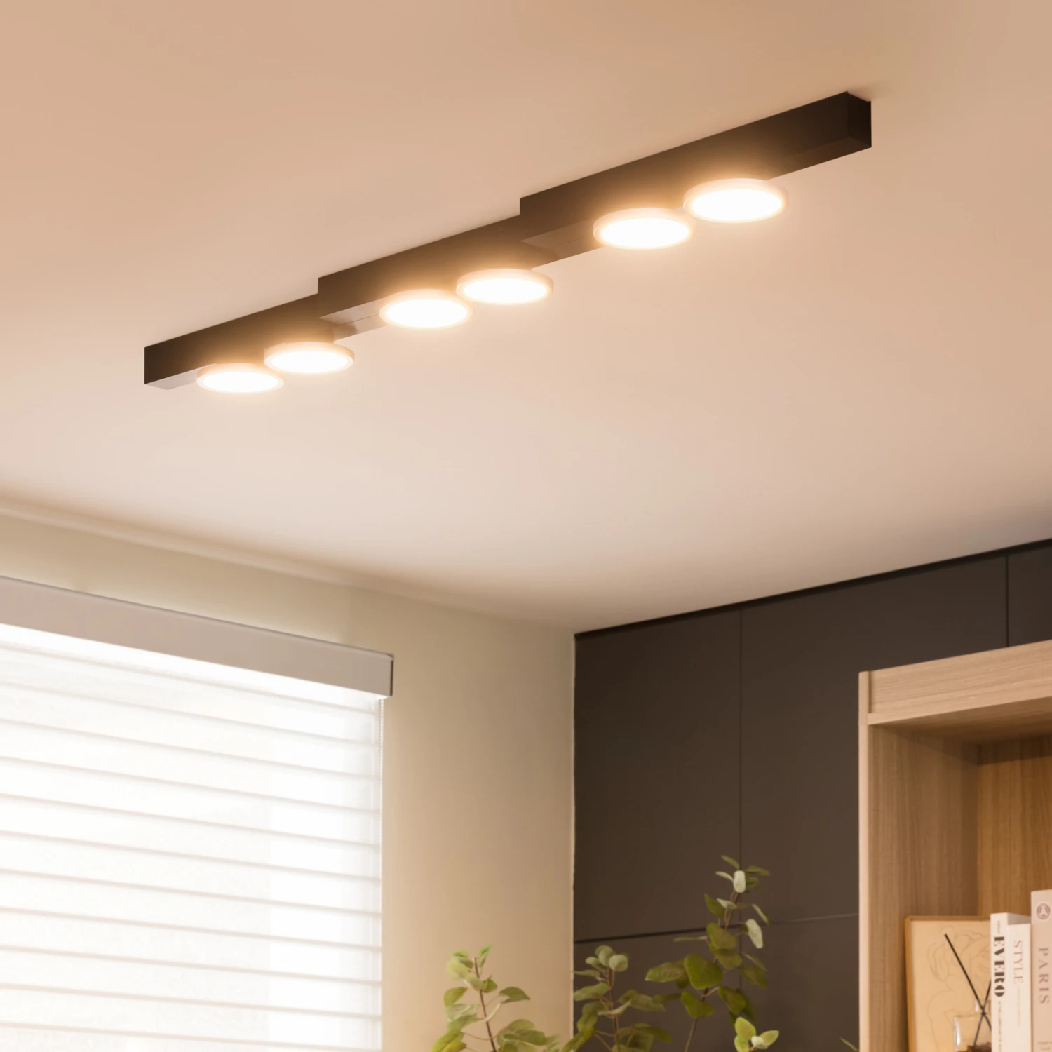 Lucande Kellino Deckenleuchte, 6-flammig, Schwarz 3 Lucande Kellino Deckenleuchte, 6-flammig, Schwarz