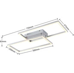 Lucande Muir LED-Deckenlampe, Rechteckig -Lucande 9956084 5