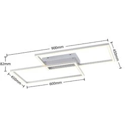 Lucande Muir LED-Deckenlampe, Rechteckig, CCT -Lucande 9956085 6