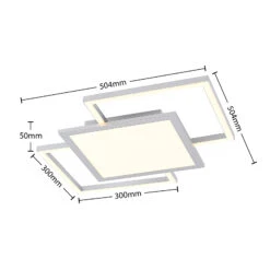 Lucande Ciaran LED-Deckenlampe, Quadratisch -Lucande 9956090 5