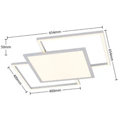 Lucande Ciaran LED-Deckenlampe, Quadratisch, CCT -Lucande 9956091 6