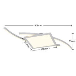 Lucande Tiaro LED-Deckenlampe, Eckig, 42,5 Cm -Lucande 9956096 5