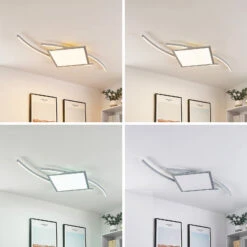 Lucande Tiaro LED-Deckenlampe, Eckig, 56,6 Cm, CCT 14 Lucande Tiaro LED-Deckenlampe, Eckig, 56,6 Cm, CCT -Lucande 9956097 3