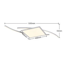Lucande Tiaro LED-Deckenlampe, Eckig, 56,6 Cm, CCT 16 Lucande Tiaro LED-Deckenlampe, Eckig, 56,6 Cm, CCT -Lucande 9956097 5