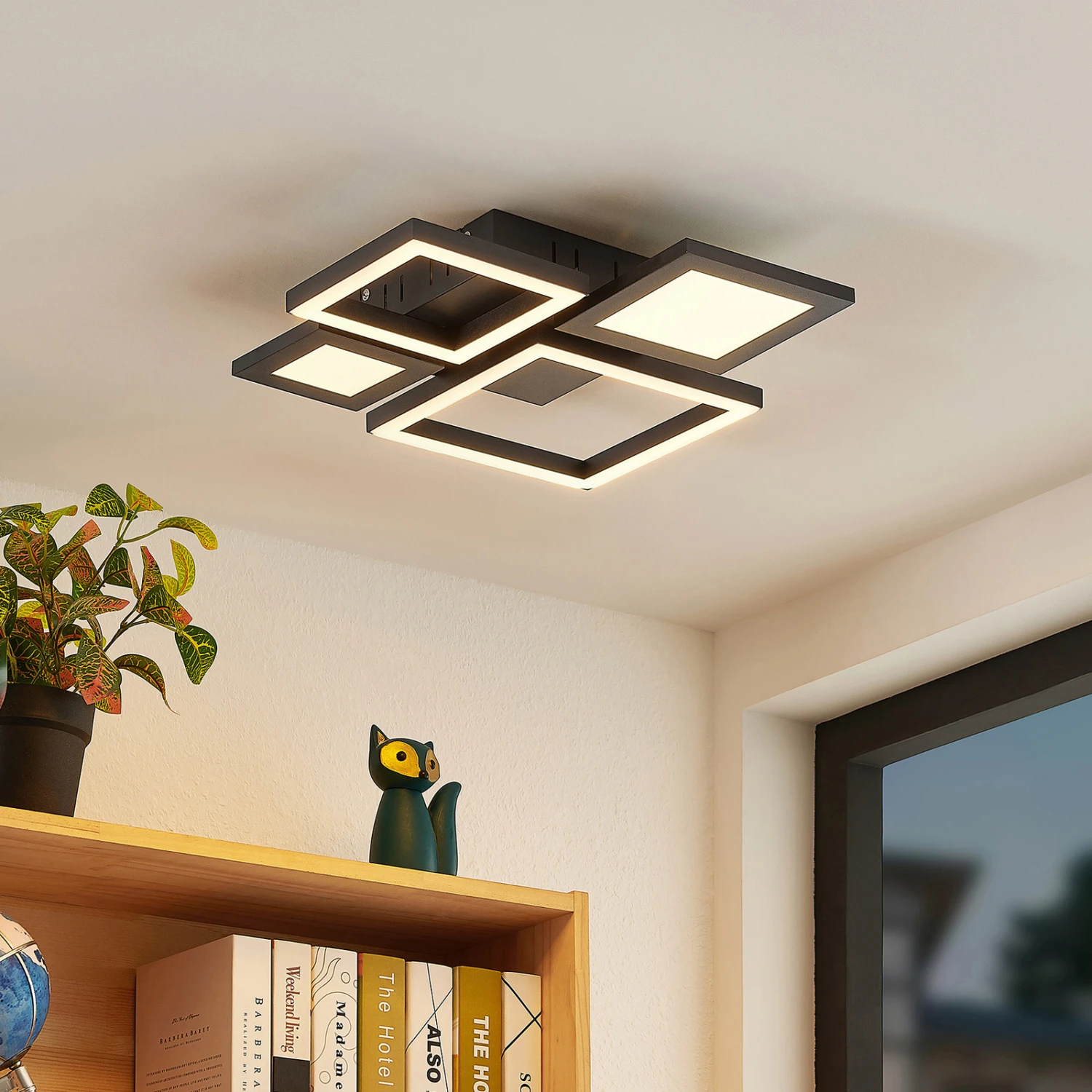 Lucande Narumi LED-Deckenlampe CCT, 38 Cm, Schwarz 4 Lucande Narumi LED-Deckenlampe CCT, 38 Cm, Schwarz – Bild 2