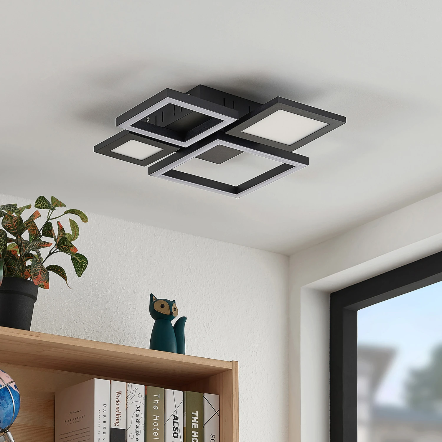 Lucande Narumi LED-Deckenlampe CCT, 38 Cm, Schwarz 5 Lucande Narumi LED-Deckenlampe CCT, 38 Cm, Schwarz – Bild 3