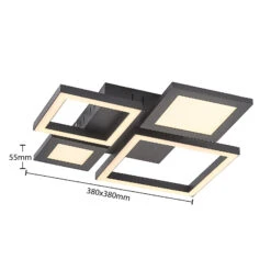 Lucande Narumi LED-Deckenlampe CCT, 38 Cm, Schwarz 16 Lucande Narumi LED-Deckenlampe CCT, 38 Cm, Schwarz -Lucande 9956147 5