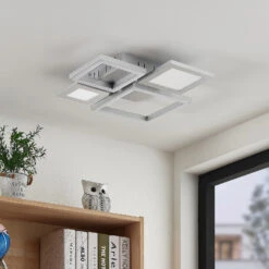 Lucande Narumi LED-Deckenlampe CCT, 38 Cm, Weiß 13 Lucande Narumi LED-Deckenlampe CCT, 38 Cm, Weiß -Lucande 9956148 2