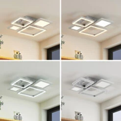 Lucande Narumi LED-Deckenlampe CCT, 38 Cm, Weiß 14 Lucande Narumi LED-Deckenlampe CCT, 38 Cm, Weiß -Lucande 9956148 3