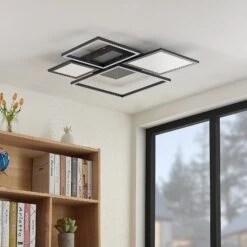 Lucande Narumi LED-Deckenlampe CCT, 75 Cm, Schwarz -Lucande 9956149 2