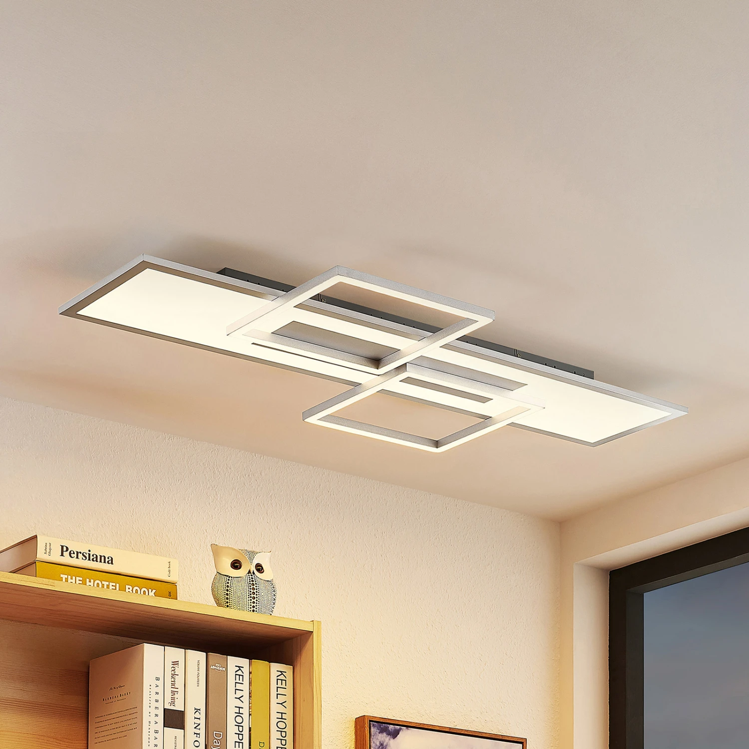 Lucande Narumi LED-Deckenlampe CCT, 110cm, Weiß 3 Lucande Narumi LED-Deckenlampe CCT, 110cm, Weiß