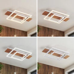 Lucande Chariska LED-Deckenlampe Holz Weiß 60 Cm -Lucande 9956158 5