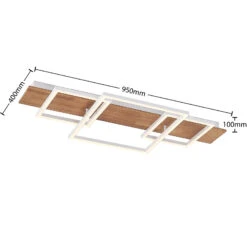 Lucande Chariska LED-Deckenlampe Holz Weiß 95 Cm -Lucande 9956159 3